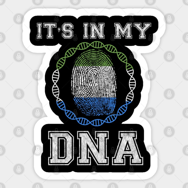 Sierra Leone  It's In My DNA - Gift for Sierra Leonean 2 From Sierra Leone Sticker by Country Flags